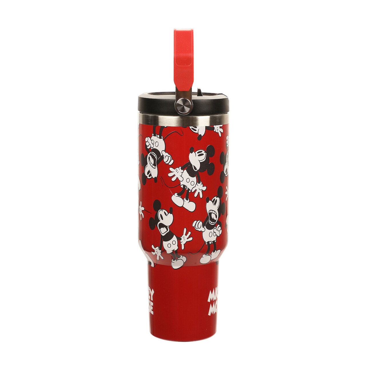 Disney Mickey Mouse All-Over Character Print Red 40 Oz Stainless Steel Water Bottle